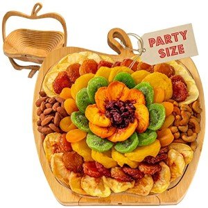 BONNIE AND POP - Dried Fruit and Nut Gift Basket | Healthy Assorted Natural Snack Gift Tray | Extra Large Variety Food Tray Party Platter- Christmas, Holiday, Easter, Birthday, Sympathy, Office, Men, Woman, Him, Her Husband, Wife, Families | Bonnie and Pop