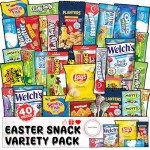 Sweet Gifting Easter Snack Box Variety Pack 40 Count - Assorted Snacks Variety Pack for Adults & Snack Boxes for Kids, Easter Care Package for College Students, Office, Birthdays & Back to School