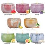 Scented Candles Gifts for Women, 8 Pack Candles for Home Scented, Soy Scented Candles for Home, Aromatherapy Candle Gifts Set for Stocking Stuffers, Christmas Day, Birthday, Valentine's Day