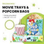 Movie Night Family Easter Basket For Teens & Adults - Easter Candy, Popcorn & Easter Movie Trays - Easter Baskets For Kids Already Filled & Easter Gifts by Cheshire Gifts
