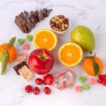 Holiday Chocolate, Nuts & Fresh Fruit Gift Basket