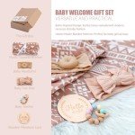 Newborn Baby Gift Set for Girls - Baby Shower Gifts, Baby Gift Box Set, Baby Girl Gifts, Baby Welcome Box, Newborn Gift Set with Essential Baby Items and Accessories