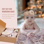 Newborn Baby Gift Set for Girls - Baby Shower Gifts, Baby Gift Box Set, Baby Girl Gifts, Baby Welcome Box, Newborn Gift Set with Essential Baby Items and Accessories