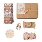 Newborn Baby Gift Set for Girls - Baby Shower Gifts, Baby Gift Box Set, Baby Girl Gifts, Baby Welcome Box, Newborn Gift Set with Essential Baby Items and Accessories
