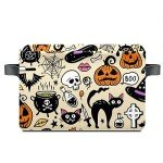 Halloween Ghost Basket with Handles spooky basket stuffers for Boyfriend Large Collapsible Storage Bins Boxes for Shelves Home Office Toys