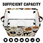 Halloween Ghost Basket with Handles spooky basket stuffers for Boyfriend Large Collapsible Storage Bins Boxes for Shelves Home Office Toys