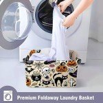 Halloween Ghost Basket with Handles spooky basket stuffers for Boyfriend Large Collapsible Storage Bins Boxes for Shelves Home Office Toys
