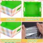 Kolewo4ever 36 Pieces 12 Pack Easter Gift Baskets, Empty to Fill, 8x10'' with Colorful Pull Bows