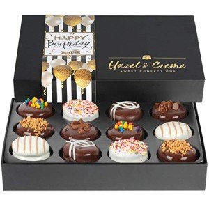 Birthday Gift Basket - Happy Birthday - Cookies and Creme Covered Cookies - Vegan Food Gift Box
