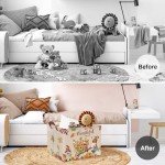 Clastyle Large Gnome Pumpkin Thanksgiving Gift Basket Autumn Farm Harvest Cart Turkey Fall Nursery Bin Orange Kid Clothes Toy Book Shelf Basket