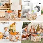 Clastyle Large Gnome Pumpkin Thanksgiving Gift Basket Autumn Farm Harvest Cart Turkey Fall Nursery Bin Orange Kid Clothes Toy Book Shelf Basket