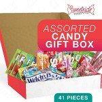 Assorted Candy Gift Basket Variety Pack, 41 Pieces of Candy Snack Box, Ideal Gift Basket for Kids & Adults, Perfect Valentines Care Packages for Birthday Parties and Family Gatherings.