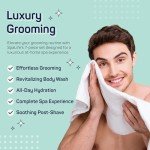 SpaLife 7-Piece Bath and Body Men Grooming Gift Set - 2-in-1 Shampoo & Conditioner, Body Wash, Daily Moisturizer, Post-Shave Lotion, Bath Sponge & Foot Stone for Luxurious At-Home Spa