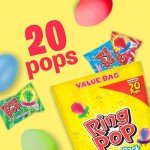 Ring Pop Easter Candy Lollipops, 20 Ct Variety Pack in Assorted Fruity Flavors, Bulk Individually Wrapped Hard Candy Lollipops For Easter Basket Stuffers, Party Favors, Treats and Gifts for Kids