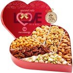 NUT CRAVINGS Gourmet Collection - Easter Mixed Nuts Heart Shaped Gift Basket, Love in A Box (6 Assortments) Romantic Arrangement Platter, Healthy Kosher USA Made Corporate