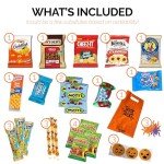 Halloween Care Package Gift Basket pack Candy Snacks Assortment Trick or Treat Cookies Food Bars Toys Variety Gift Pack Box Bundle Mixed Halloween bucket for Children Kids Boys Girls College Studen