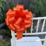 Large Orange Gift Pull Bows - 9" Wide, Set of 6, Halloween, Thanksgiving, Gift Basket, Fall Decor, Autumn, Christmas Presents, Birthday, Fundraiser, School, Classroom, Decoration