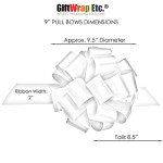 Large Orange Gift Pull Bows - 9" Wide, Set of 6, Halloween, Thanksgiving, Gift Basket, Fall Decor, Autumn, Christmas Presents, Birthday, Fundraiser, School, Classroom, Decoration