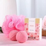 Gift Set For Women, Spa Luxetique Bath Sets for Women Gift, 8 Pcs Rose Spa Basket Includes Bubble Bath, Shower Gel, Body Lotion, Birthday Spa Gifts, Mothers Day Gifts for Mom