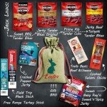 Beef Jerky Easter Basket For Men - Adult Easter Baskets Already Filled With Jerky Variety Pack In Handmade Jute Bags by Cheshire Gifts