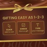 5 Valentines Chocolate Biscotti Gift Box, Gourmet Cookie Gift Basket for Food Delivery, Fancy Cookies Gift Ideas for Women, Men, Wife Girlfriend