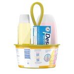 Johnson's First Touch Baby Gift Set, Baby Bath, Skin & Hair Essential Products, Kit for New Parents with Wash & Shampoo, Lotion, & Diaper Rash Cream, Hypoallergenic & Paraben-Free, 4 items