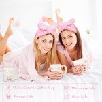 Larchio Easter Basket Essentials For Adults Easter Gifts for Women Basket Sutffers for Teen with Bunny Mug Scented Candle Spa Gifts for Women Teen Girls