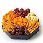 Dried Fruit Gift Basket 7 Variety Gift Tin Box - Gourmet Arrangement Platter - Healthy Food Snack Box for Birthday, Anniversary, Corporate - Gift for Women & Men (Dried Fruits) by Oh Nuts