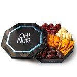 Dried Fruit Gift Basket 7 Variety Gift Tin Box - Gourmet Arrangement Platter - Healthy Food Snack Box for Birthday, Anniversary, Corporate - Gift for Women & Men (Dried Fruits) by Oh Nuts