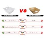 Basket For Gifts Empty, 5 Pk White Empty Gift Baskets To Fill, Sturdy Cardboard Tray With Handles, Large Gift Baskets Empty Bulk For Beautiful Gifts, Christmas, Easter, Bridesmaid, Wedding