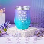 Gifts for Women, Birthday Gifts Spa Gifts Baskets for Women Bubble Bath and Body Gifts Set Lavender Gifts for Mom Her Female Sister Mother Teacher Wine Tumbler Purple
