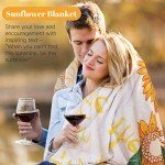 Get Well Soon Gifts for Women, 10pcs Care Package Unique Birthday Gifts for Women Sending Sunshine Box Sunflower Basket w/Inspirational Blanket Jar Candle for Thinking of You Sister Best Friend