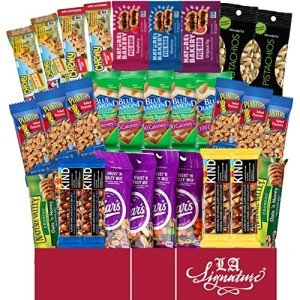 Ultimate Healthy Care Package (30 Count) - Bars & Nuts Variety- Gift Box Bundle Present - Kids, Adults, Boys, Girls, College Student,