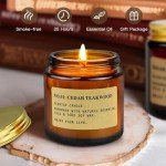 Candles for Home Scented,6Pack Soy Wax Candle Sets,Aromatherapy Candle Gift Set for Women,150 Hours Long Burn Time, Amber Jar Candle Candles Gift for Birthday