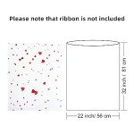 Morepack Clear Basket Bags, 10 Pack 22x32 Inches Large Cellophane Bags Clear Printed Cellophane Wrap for Gift Baskets