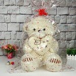 Morepack Clear Basket Bags, 10 Pack 22x32 Inches Large Cellophane Bags Clear Printed Cellophane Wrap for Gift Baskets