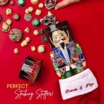 BONNIE AND POP - Christmas Gift Baskets | Holiday Chocolate, Cookies and Gourmet Sweets and Snacks | Christmas Candy Food, Holiday Care Package for Families, Friends, College, Office, Men, Women, Students, Her, Mom Him Stocking Stuffer Idea | Bonnie and Pop