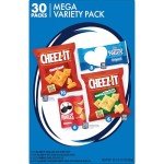 Kellogg's Cheez-It, Pringles & Rice Krispies Treats Snacks Mega Variety Pack, 30.1oz Box (30 Count)