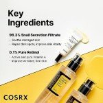 COSRX Glass Skin Starter Set, Amazon Exclusive, Advanced Snail 96% Mucin Power Essence & Retinol 0.1% Cream Mini Sample, Daily Hydrating & Firming Korean Skin Care Kit, Gift Set