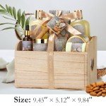 Mother's Day 10 Pc Spa Gift Set for Women - Gifts for Her Spa Kit Bubble Bath Spa Gift Basket for Women with Epsom Salt, Bath & Body Oil, Body Scrub, Candle, Wood Massage Tool - Bath Set Spa Basket