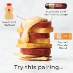 Hickory Farms Signature Beef Meat and Cheese Gift Basket (Extra Large) - Food Gift Box | Charcuterie Board Food | Sausage and Cheese | Father's Day Gift | Mother's Day Gift | Christmas Gift Basket | Holiday Gift Basket | Housewarming Gift | Gourmet Food Gift Basket | Sausage and Cheese Gift Set | Sympathy Gift | Food Care Package