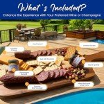 GiftWorld Beef Summer Sausage Charcuterie Cheese Gifts Basket, Charcuterie Food Items, Meat and Cheese Gift Baskets, Food Gifts for Men and Women, Meat Sampler For Business