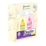 Johnson's Baby Care Essentials Gift Set, Body Lotion, & Zinc Oxide Diaper Rash Paste for Baby's Delicate Skin, Value Pack, Travel-Size, Bath Essentials Must Haves, Baby Gifts, 3 Items