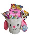 Easter Gift Basket for Kids, 14 Nickelodeon Candy Filled Eggs, Bunny Basket Panier, Chocolate Candy, Fun Easter Gift for Boys and Girls, Great Easter Party Favor (Pink Themed)