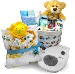 Joyful Arrival Deluxe Baby Boy Gift Basket | 20-Piece Newborn Baby Boy Gift Set | Gift for Expecting Moms and Gender Reveals | New Baby Gift Basket | Baby Gift Set - Blue | Nikki's Gift Baskets