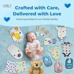 Joyful Arrival Deluxe Baby Boy Gift Basket | 20-Piece Newborn Baby Boy Gift Set | Gift for Expecting Moms and Gender Reveals | New Baby Gift Basket | Baby Gift Set - Blue | Nikki's Gift Baskets