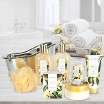Gifts for Women, Spa Luxetique Spa Gift Baskets for Women, 8 Pcs Vanilla Bath Sets for Women Gift, Bubble Bath Set for Women Gift, Vanilla Gift Sets for Women,Mothers Day Gifts for Mom
