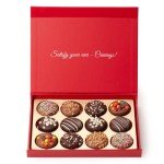 CRAVINGS BY ZOE Easter Chocolate Covered Cookies Gift Basket | 12 Piece | Kosher Milk & Dark Belgian Chocolate Gourmet Food Gift Box | Birthday, Mothers Day, Thank You, Candy Gifting Men Women Her
