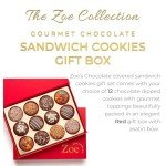 CRAVINGS BY ZOE Easter Chocolate Covered Cookies Gift Basket | 12 Piece | Kosher Milk & Dark Belgian Chocolate Gourmet Food Gift Box | Birthday, Mothers Day, Thank You, Candy Gifting Men Women Her