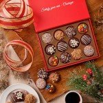 CRAVINGS BY ZOE Easter Chocolate Covered Cookies Gift Basket | 12 Piece | Kosher Milk & Dark Belgian Chocolate Gourmet Food Gift Box | Birthday, Mothers Day, Thank You, Candy Gifting Men Women Her